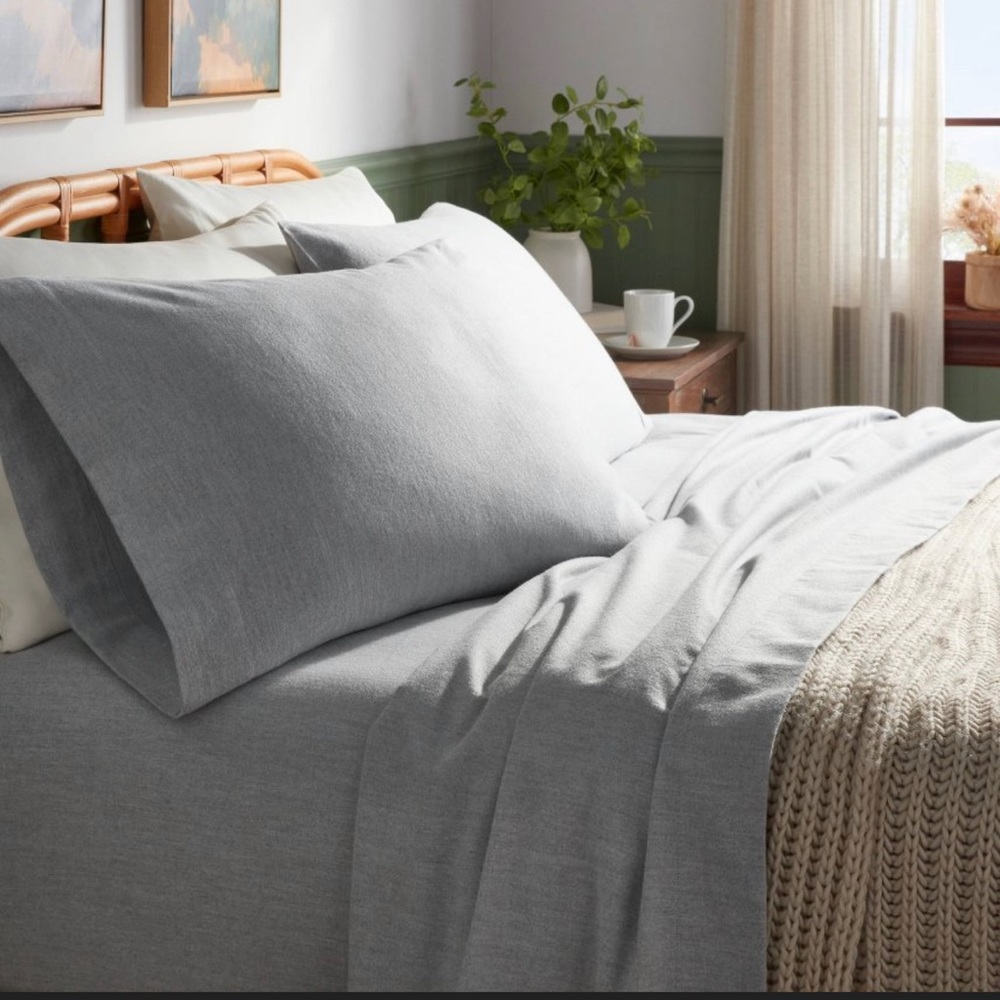 Flannel Sheet Set - Threshold™  Gray -Full